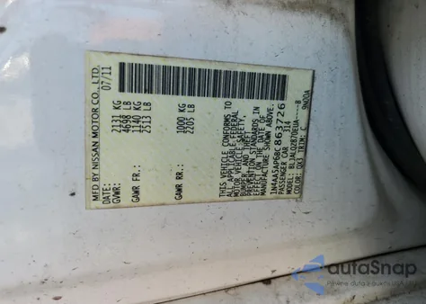 2011 Nissan Maxima S из США, поврежденный, VIN 1N4AA5AP6BC863726